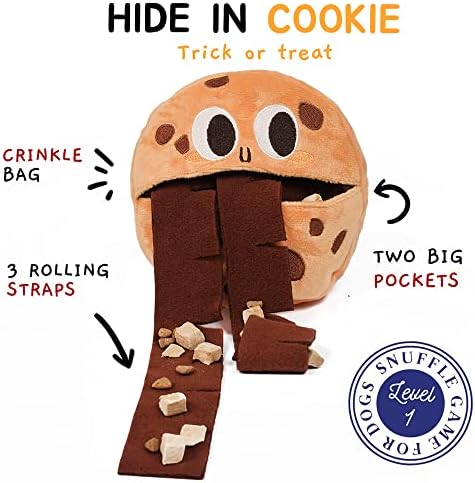 CHEWFFON Cookie Snuffle Dog Toy, Hide & Seek Treat Enrichment Game