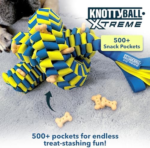 Race&Herd KnottyBall Xtreme Snuffle Ball for Dogs — 500 Pocket Puzzle