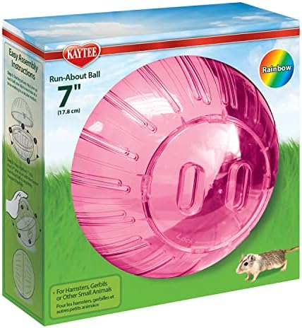 Kaytee 7" Assorted Run-About Exercise Ball for Hamster & Gerbil Pets
