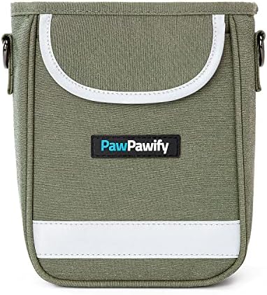 Dog Training Treat Pouch – Treat Bag for Dog Training with Built-in Poop Bag Holder – Waist Dog Training Pouch with Reflective Strips – Waterproof Fanny Pack for Dog Training