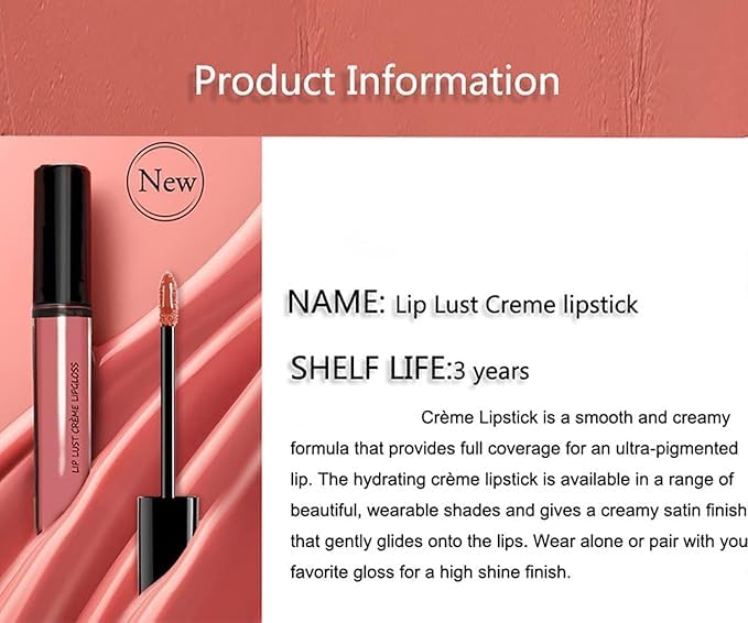 12 Colors Lips Staining Lip Oil, 2025 Upgrade Cream Texture Lipstick Long-Lasting Moisturizing Lip Oil, Waterproof Lipstick Creamy Lip Gloss Non-stick to Cup (#6, One Size)