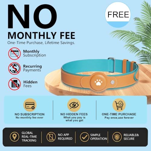 New GPS Tracker for Dogs: Smart Pet Collar with Real-Time Tracking,No Monthly Fee/Subscription (iOS & Android) Waterproof, Anti-Lost,365-Day Long Battery Life GPS Tracker Dog Collar(Tracker Included)