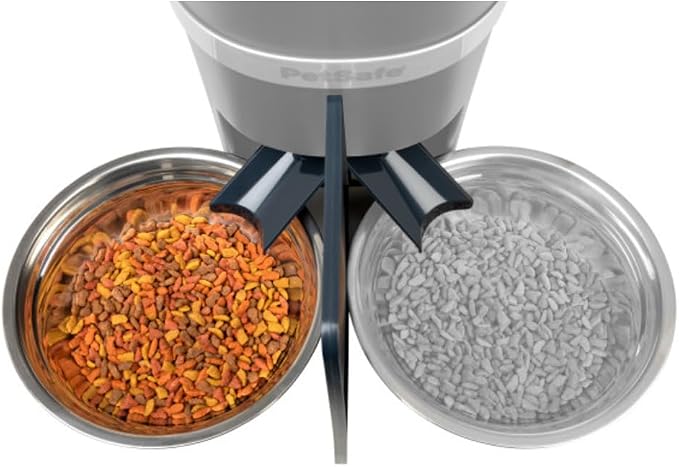 PetSafe 2-Pet Meal Splitter with Bowl - Designed for PetSafe Smart Feed and Healthy Pet Simply Feed Automatic Cat Feeder - No-Mess Food Dispensing - Includes Privacy Panel