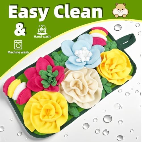 Pig and Rabbit Foraging Mat,Treat Mat Toy for Mini Pigs and Farm Puzzle Pad
