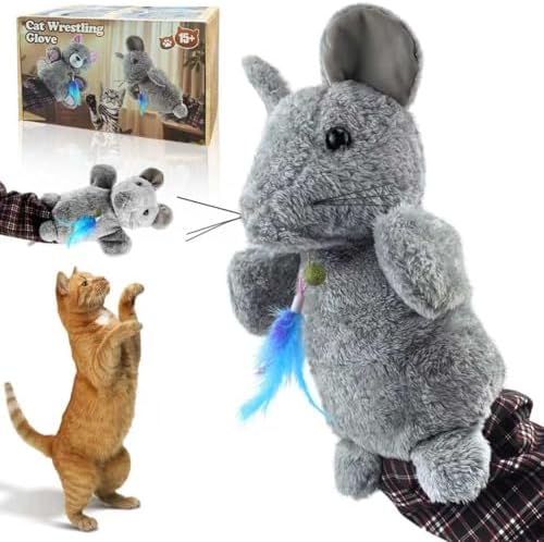 babyye Cat Wrestling Glove, Thickening Tough Padding for Safe and Fun Interactive Play, Relieve Boring Pet Safe Interactive Play
