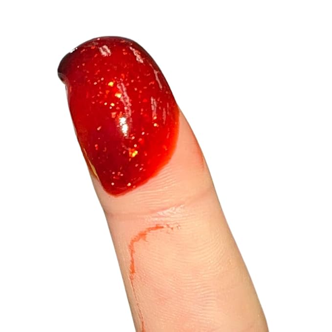 Sparkling Red Glitter Fake Blood - 1 oz | Realistic Halloween Costume Makeup for Gory Effects and Special Effects, Beauty in Glitter Infused Halloween Makeup for Spooky Monster Cosplays