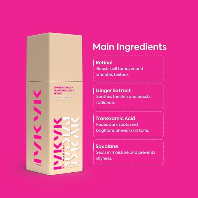 MAKARI IYKYK Ginger Extract, Tranexamic Acid & Retinol Body Toning Cream 2 Pack | Firming Body Lotion for Women | Helps Improve the Look of Smoothness | No Fragrance | Paraben & Sulfate-Free