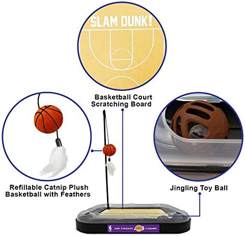 LA Lakers Basketball Cat Scratcher Toy