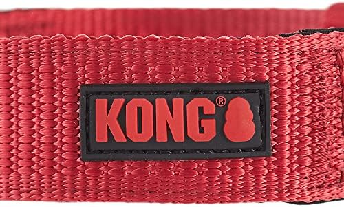 KONG Max HD Ultra Durable Neoprene Padded Dog Collar (Medium, Red)