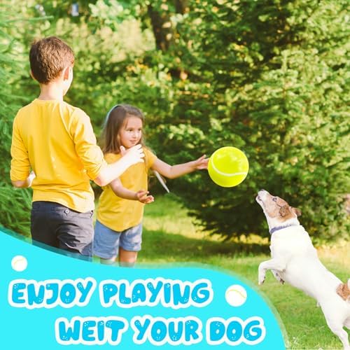 Banfeng Giant 8" Dog Tennis Ball Big Pet Toys Outdoor Sport Ball Interactive Toy for Small Medium Larger Dag(Yellow)