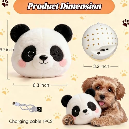 Interactive Dog Toy, 3 Modes Bouncing Talking Squeaky Dog Toy(Panda)