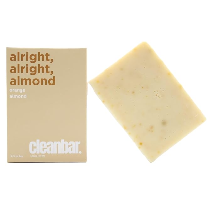 All-Natural Bar Soap - Alright Alright Almond - Orange Almond Exfoliating Bar Soap