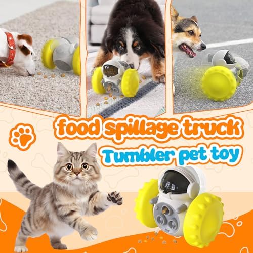 Pet Dog Treat Dispensing Toy Cat and Dog Intelligence Training Slow Feeder Toy for Medium Small Dogs Pet Educational Chase Toy