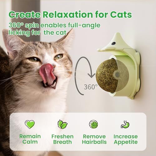 Catnip Toys with 6 Refill Catnip Balls & 3 Massage Shells
