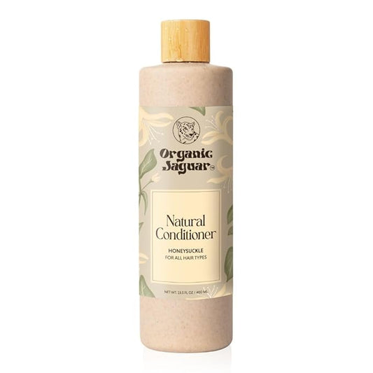 Organic Jaguar, All Natural Honeysuckle Conditioner, Sulfate Free Conditioner with Vitamin E, Castor, Argan and Almond, Honey, For Hydrating All Hair, 13.5 fl oz