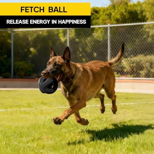 PetiFine Natural Rubber Dog Ball,Large Dog Toys for Aggressive Chewers,4.5"