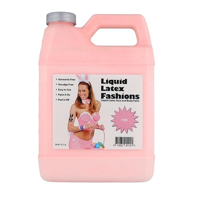 Pink 32 Oz - Liquid Latex Body Paint, Ammonia Free No Odor, Easy On and Off, Cosplay Makeup, Creates Professional Monster, Zombie Arts