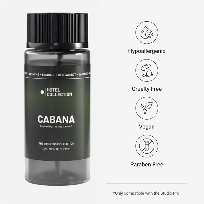 Hotel Collection Diffuser Oil - Cabana Pro-Pod - Aromatherapy Essential Fragrance-Botanical Jasmine, Bergamot & Fresh Marine Notes - 30ML 1.1 Fl oz