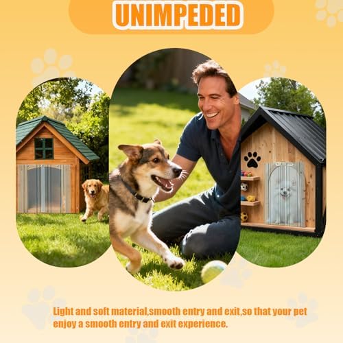 Dog Door Replacement Flaps -5.9 FT x 7.9 in Ruff Weather DIY Cat Door Flap, Doggie Vinyl Plastic Door Flap for Dog House, Ideal Large Pet Door Replacement Flap (Blue)
