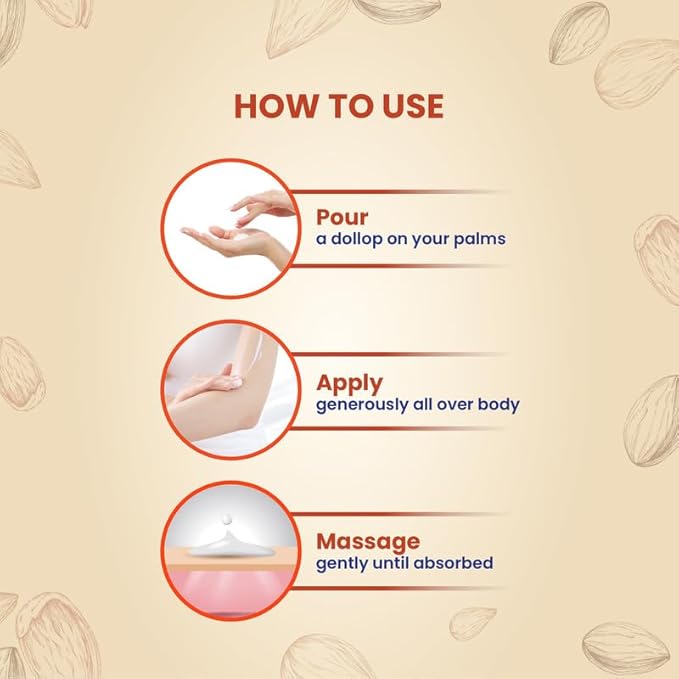 Yuthika Almond Soft Touch Body Lotion for Women & Men, Hydrating, Non-Greasy Moisturizer for Soft, Smooth Skin, All Skin Types (100ml)