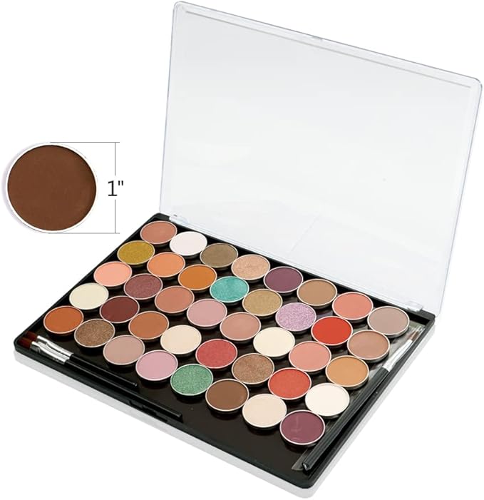 XL Large Empty Magnetic Makeup Eyeshadow Palette with Clear Cover and 20pcs Adhesive Stickers for DIY Your Own Eyeshadow, Blush Palette 9.25'' x6.57''