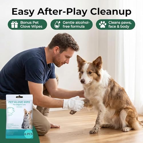 Dog Rope Toys 5 Pack, 100% Natural Cotton Puppy Chew Toys for Small Medium Dogs, Durable Tug of War Toy for Aggressive Chewers, Teeth Cleaning & Boredom Relief, with Pet Wipes