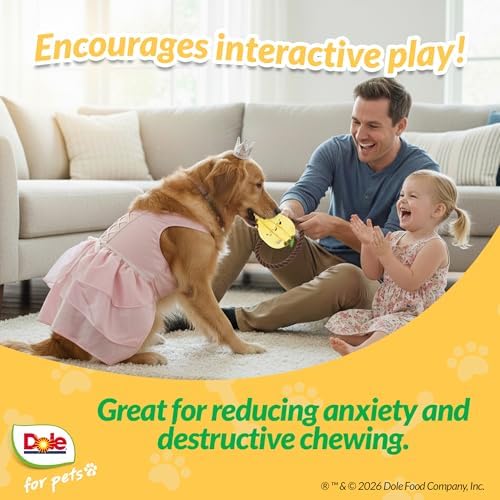 Dog Rope Toy with Squeakers, Banana Tug of War Dog Toy, Tough Cotton Rope Toys for Dogs, Aggressive Chew Toys for Medium Dogs