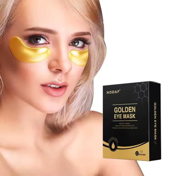 Collagen Under Eye Mask for Puffy Eyes, Dark Circles & Wrinkles – Anti-Aging Hydrogel Skincare – Korean Beauty, Vegan Self-Care Gift for Women