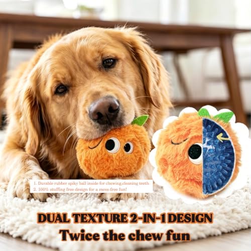 Squeaky Plush Ball Dog Toys for Small Medium Dogs, 3'' Soft Fuzz Ball