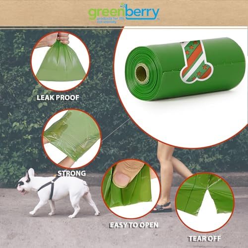 Greenbone Jar-O-Refills Dog Poop Bags & Dispenser, 28 Rolls - 336 Bags - Holiday Edition
