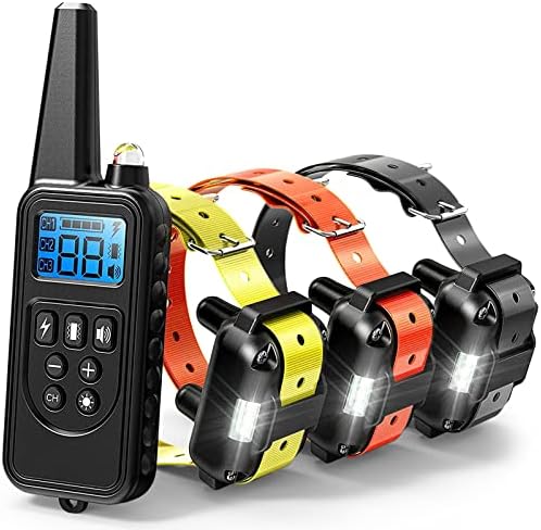 Dog Training Collar with Remote - Large Dog Shock Collar, 3 Pack