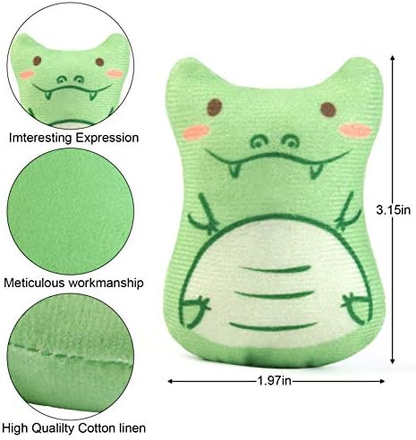 Catnip Toys for Indoor Cats - 5PCS Plush Cat Chew Toys Teething Interactive Catnip Filled Kitten Toy Soft Pet Toy