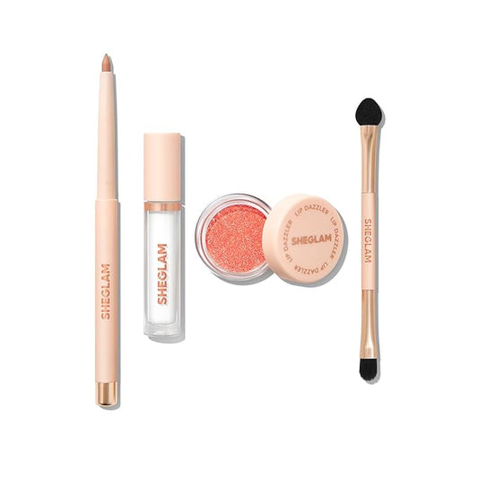 SHEGLAM Lip Dazzler Glitter Kit Long-Lasting Glitter Lip Gloss Sexy Super Stay Non-Sticky Shiny Liquid Kit Lipstick Y2K-Encore