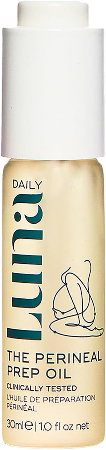 Luna Daily Birth Prep Massage Oil for Pregnancy | Perineal Skin Prep with Jojoba, Vitamin E & Rosehip | Hydrating, Firming & Moisturizing | Gentle Massage for Birth Recovery & Stretch Support, 30ml