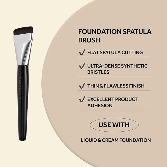 Spatula Foundation Brush 422 | Korean Professional Makeup Tool | Flat Base Makeup Brush for Liquid & Cream Foundation