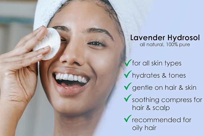 GreenHealth Lavender Hydrosol (Floral Water) - 8 fl oz Plastic Jug w/Cap - 100% Pure (NOT Oil)