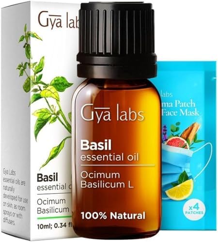 Basil & Clary Sage Essential Oil Set - Aromatherapy Grade Essential Oils Set - 2x0.34 fl oz - Gya Labs