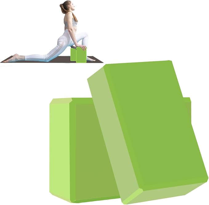 Yoga Block - Unsupported Latex Eva foam - Soft non slip surface with bevel for yoga, pilates, meditation - Yoga accessories for stability, balance and deep stretching
