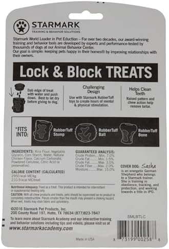 Starmark Lock & Block Chicken Dog Treat Large