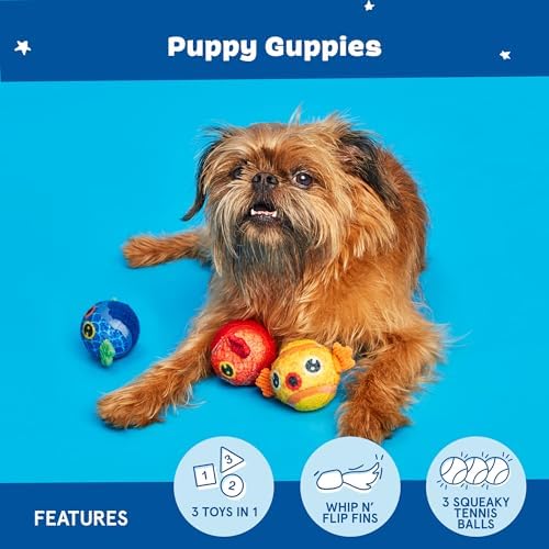 BarkBox Puppy Guppies 3-in-1 Interactive Plush Dog Toy - for Dogs