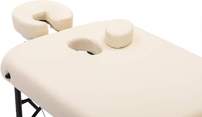 Artechworks 28" Width 3 Folding Portable Lightweight Massage Table Facial Salon Spa Tattoo Bed with Aluminium Leg for Home Office Living Room, White Color