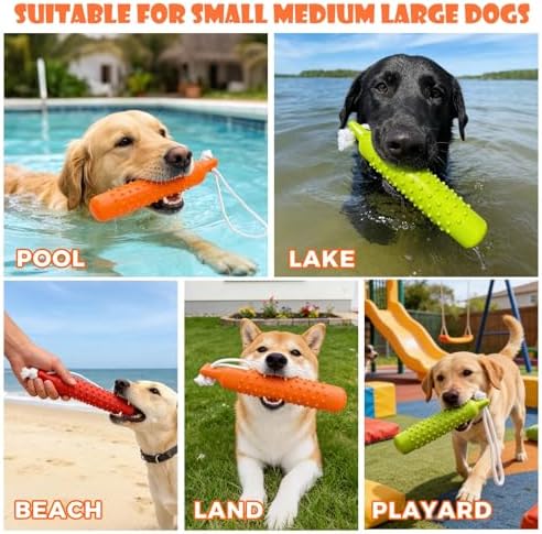 BINGPET Dog Float Bumper Toy,10.8 Inch Large Training Dummy Retrieving Bumpers Summer Pool Toy Tug Game for Large XL Dogs Retriever