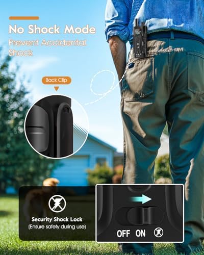SLOPEHILL Dog Shock Collar,4200FT Dog Training Collar with Remote,Black | IP68 Waterproof e Collar with Beep,Vibration,Safe Shock,Light,No Shock Mode,Shock Collar for Small Medium Large Dog 8-140lbs