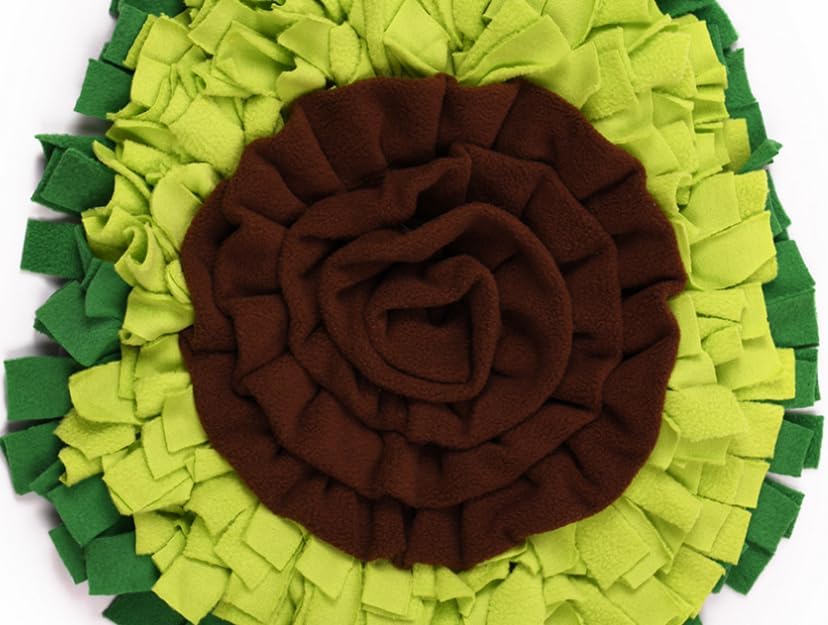 Vedem Small Animal Snuffle Mat Fleece Foraging Mats Interactive Feeding Toy Rabbit Guinea Pig Rat Hamster Anti Slip Treat Dispenser (Avocado)
