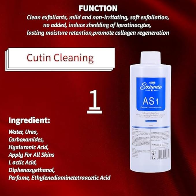 AS1 SA2 AO3 Aqua Peeling Solution Combination with Salon Special Solutions Skin Care Aqua Peeling Serum Machine 400ml (Set of 3 Bottles)