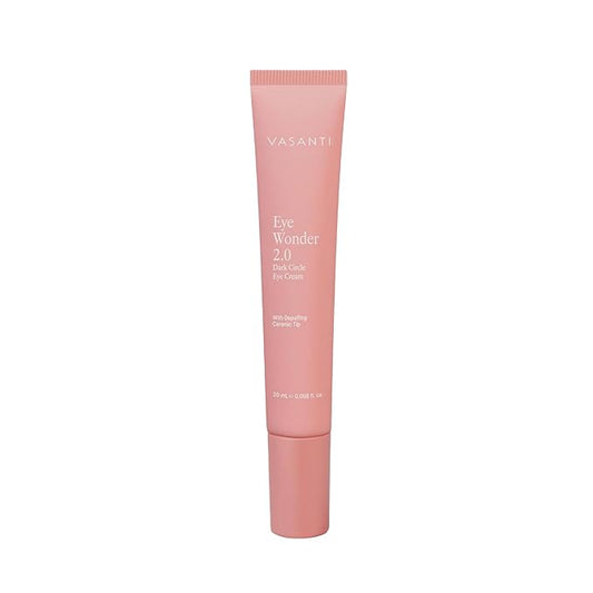 VASANTI Eye Wonder 2.0 Dark Circle Eye Cream – Brightening Treatment for Dark Circles, Puffiness & Fine Lines – Vegan, Paraben-Free Formula with Cooling Ceramic Tip Applicator – 20mL
