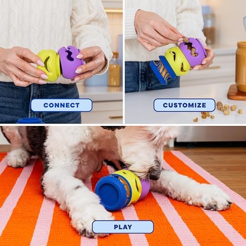 Playstack Enrichment Dog Toy for Treats - Treat & Challenge Stack