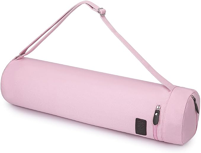 Yoga Mat Bag,Full-zip Exercise Yoga Mat Canvas Carry Bag for Women and Men - Double Storage Pocket,Easy Access Zipper, Adjustable Shoulder Strap and Handle,Fits Most Mat