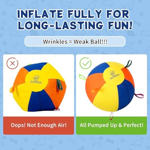Herding Ball for Dogs, 14" Dog Training Ball with Straps