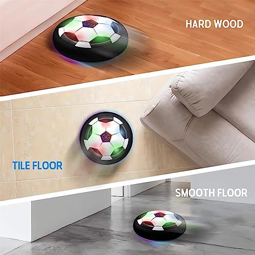 Ivieicip Active Gliding Disc - 2023 New Light up Indoor Soccer Ball Games Rolling for Dogs, Interactive Automatic Self Moving Dog Toys, Flying Saucer Aggressive Chewers (Sound)